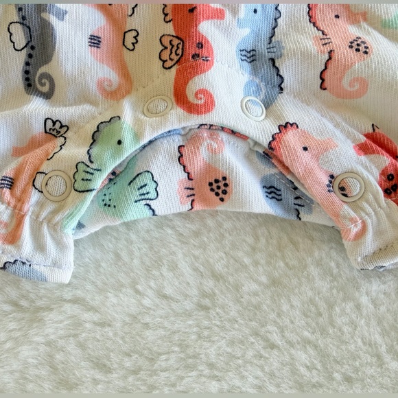 2016 Gymboree Seahorse Print Romper - 6/12 Months - Picture 7 of 7